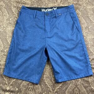 Hurley‎ Shorts Mens 30 Blue Stripe Hybrid Walk Short Hiking Beach Golf Preppy